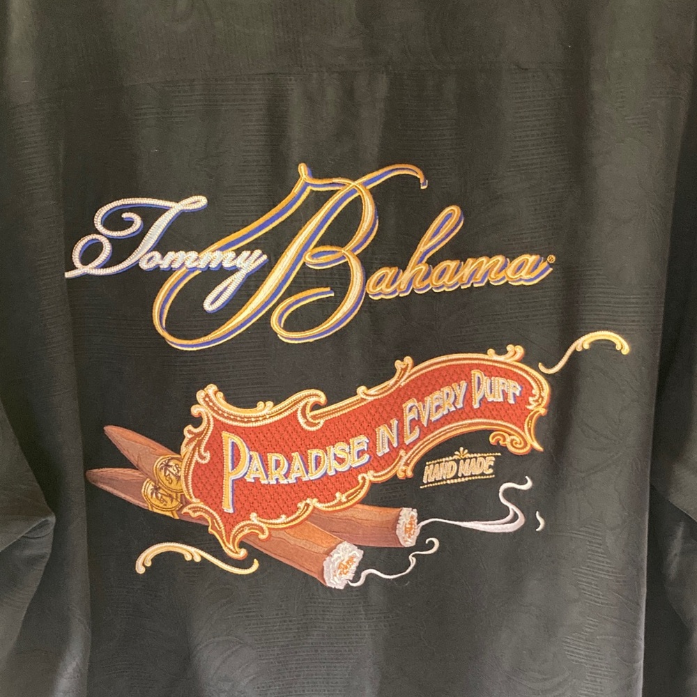 Tommy Bahama Silk Camp Shirt in Black - Picture 6 of 13
